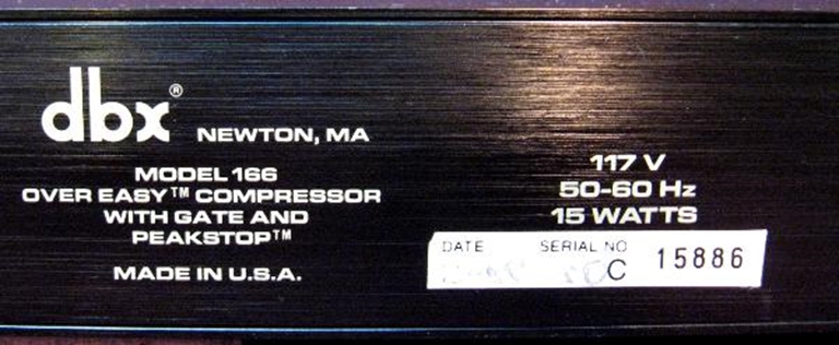 Image sur DBX 166 Compressor/Limiter