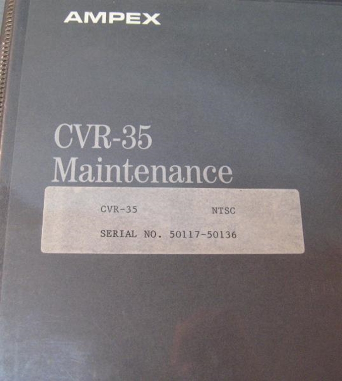 Image sur Ampex CVR-35 Maintenance Manual Volume 1