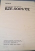 Picture of Sony BZE-9001/02 Operation Manual 2nd Edition (Revised 1)