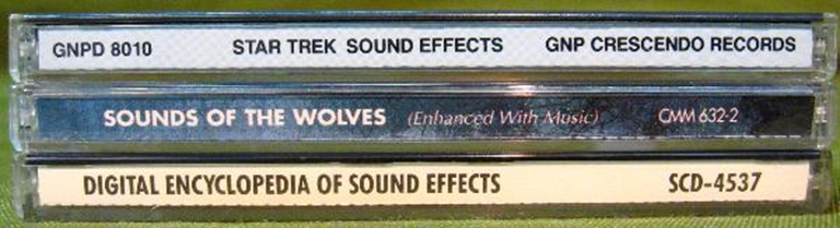 Picture of Sound Effects CDs (3): Star Trek, Wolves, All Purpose EFX 
