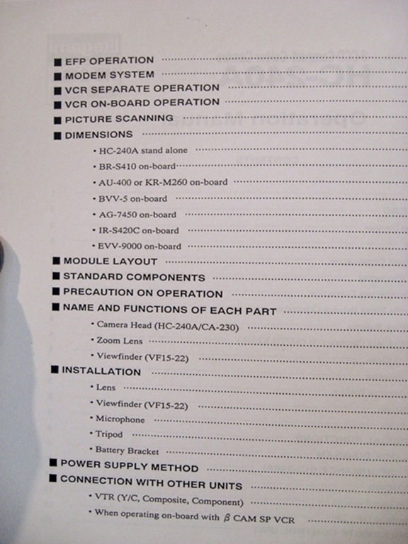 Afbeelding van Ikegami HC-240A Service Manual