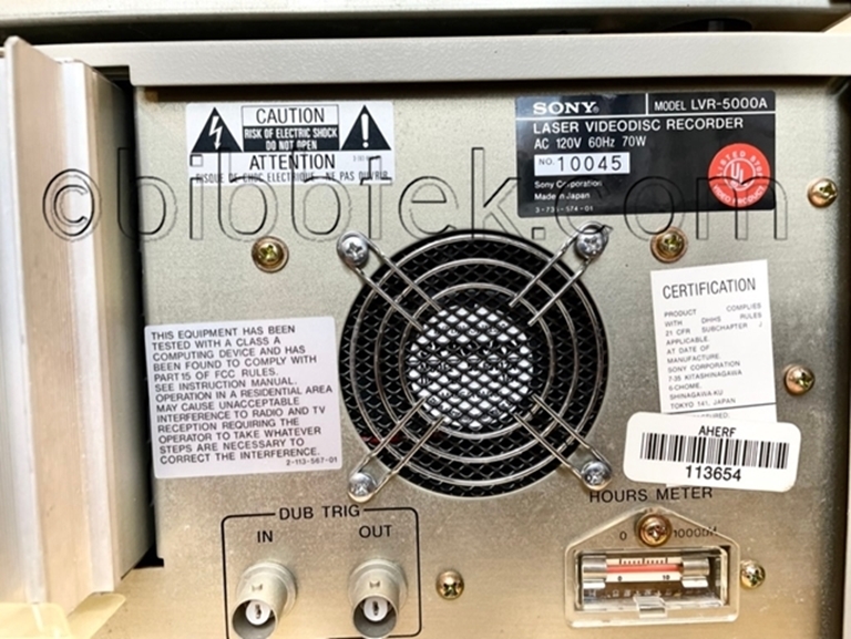 Image sur Sony LVR5000 Laser DIsk recording system with Blank  Media.