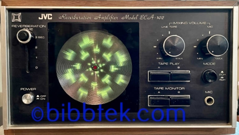 Afbeelding van JVC ECA 102 Reverb unit, "Radar Screen reverberation amplifier".